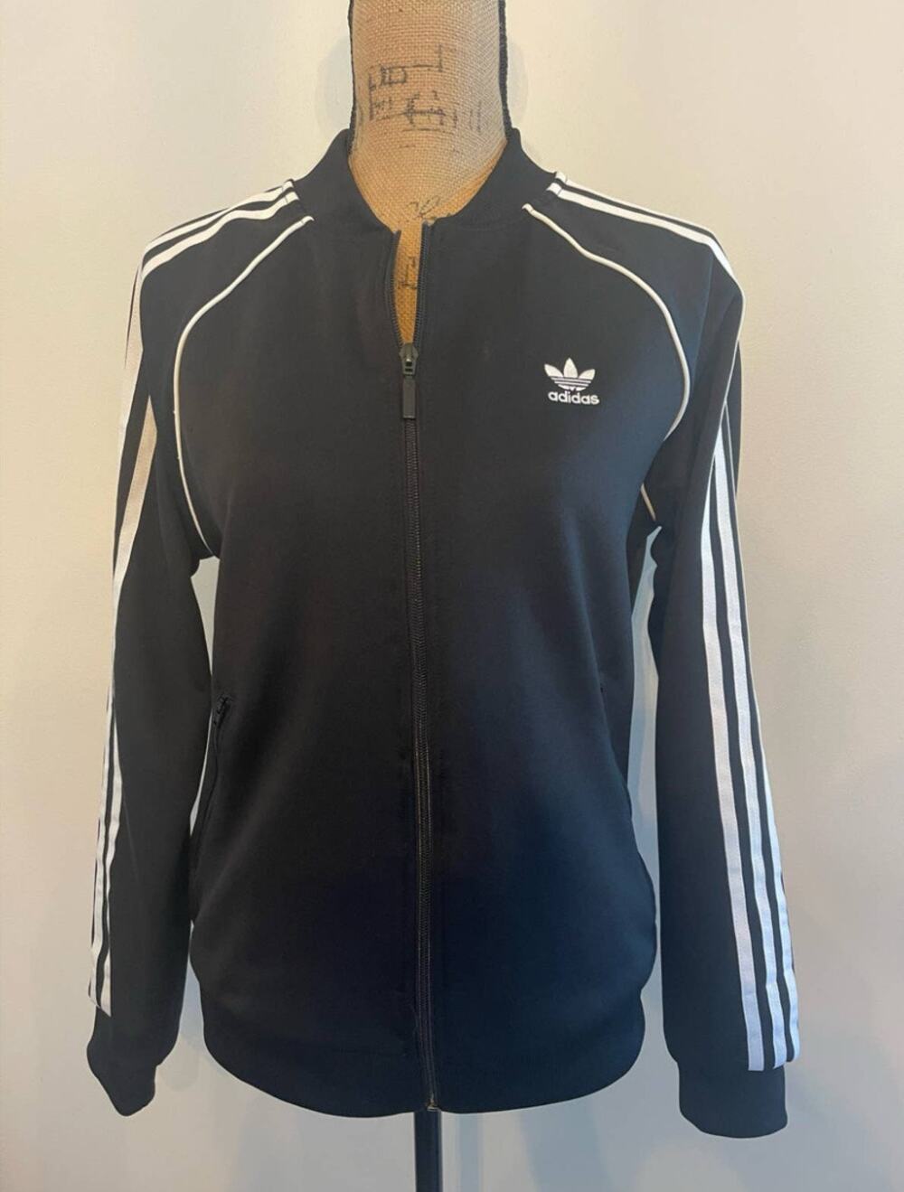 Adidas Original Black Track Jacket Size Medium
